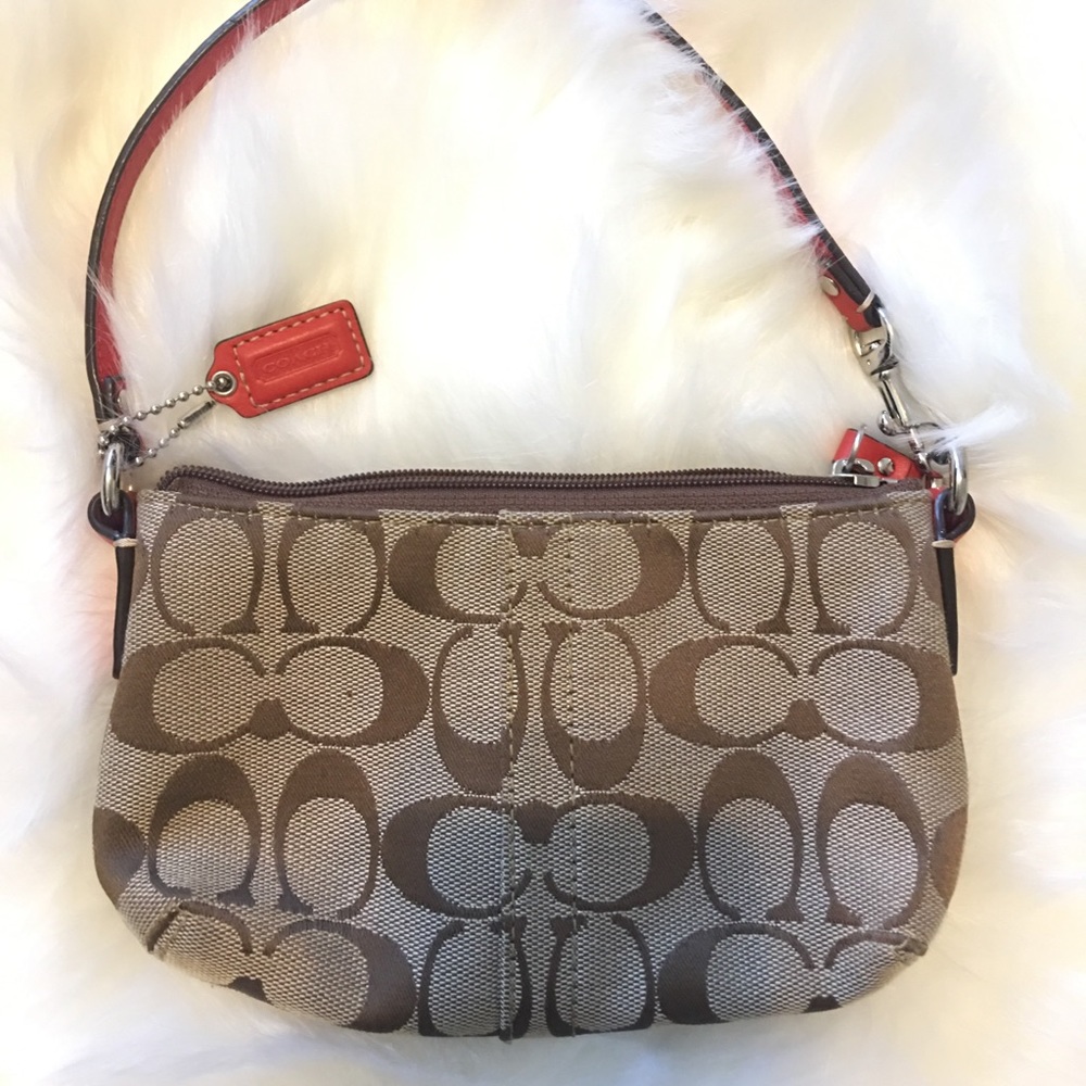 AUTHENTIC Coach mini monogram clutch / wristlet